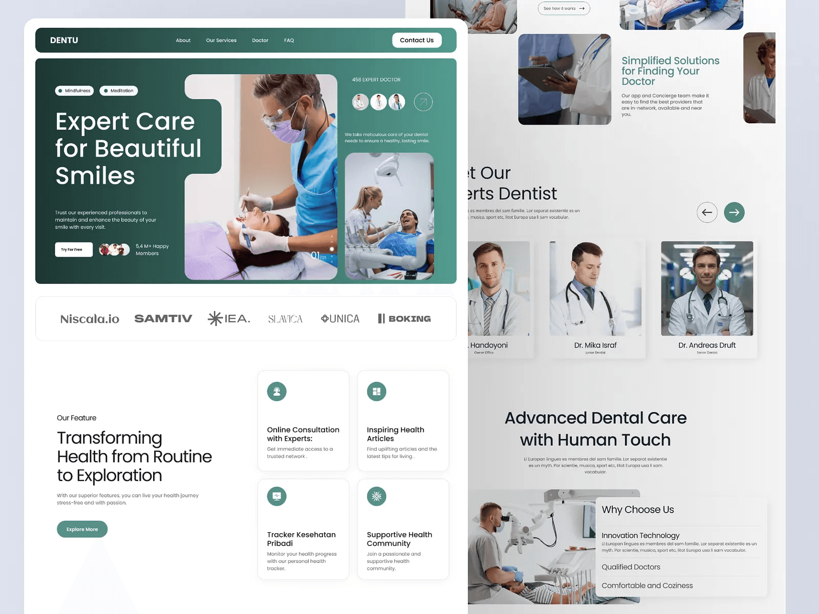 Dentu-Dental Website Landing Page