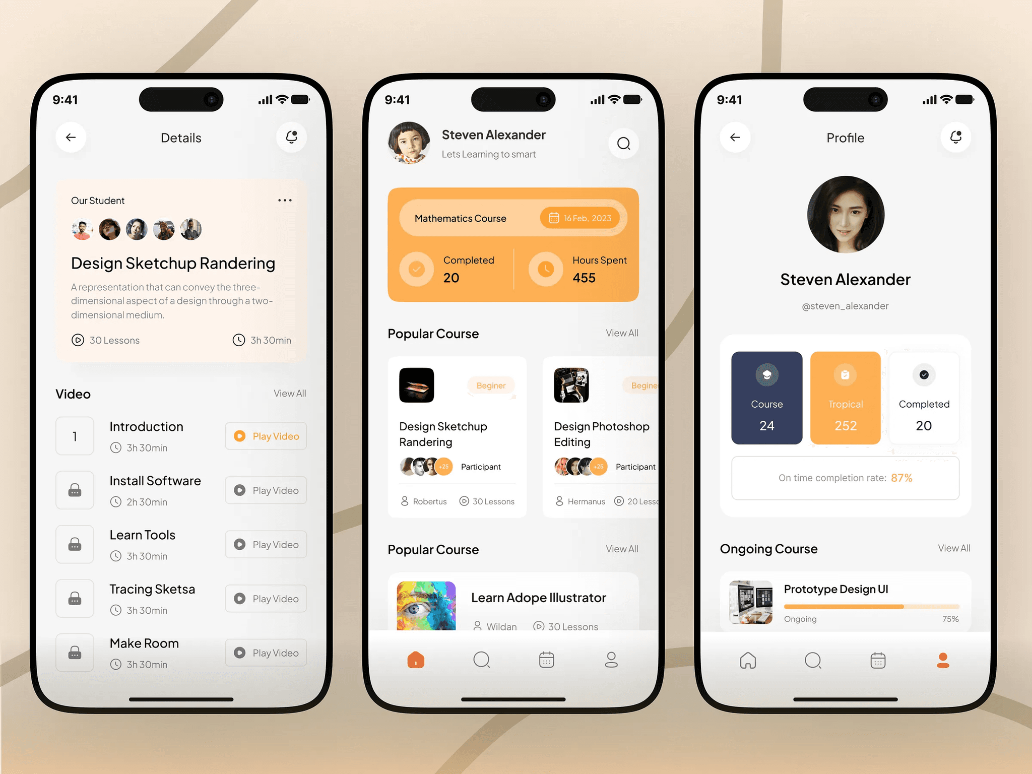 Steva E-learning mobile app 
